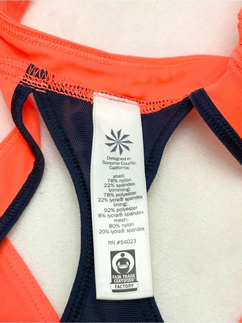 Athleta Colorful Geometric Sport Bikini Swimsuit Size Large